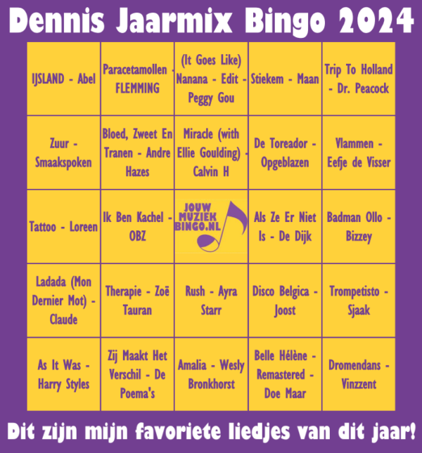 Jouw Eigen Playlist MuziekBingo