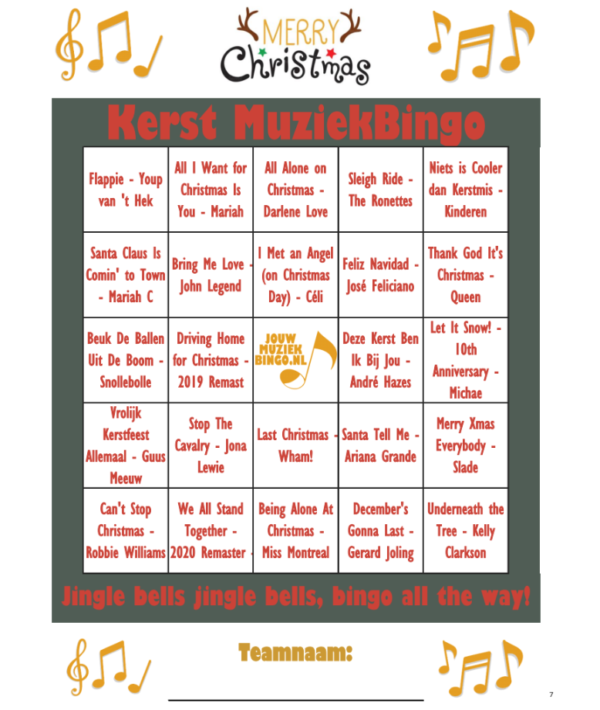 Kerst MuziekBingo - Afbeelding 2